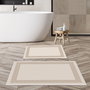 Mijölnir Kt493 Juego de Alfombrillas de Baño Antideslizantes y Antibacterianas de Poliéster para un Confort de Lujo